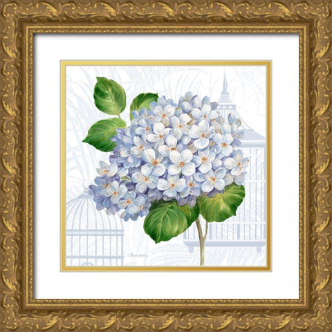 Hydrangea Cages II Gold Ornate Wood Framed Art Print with Double Matting by Gladding, Pamela
