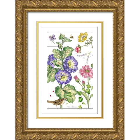 Print Botanical I Gold Ornate Wood Framed Art Print with Double Matting by Gladding, Pamela