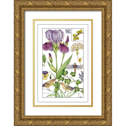 Print Botanical II Gold Ornate Wood Framed Art Print with Double Matting by Gladding, Pamela