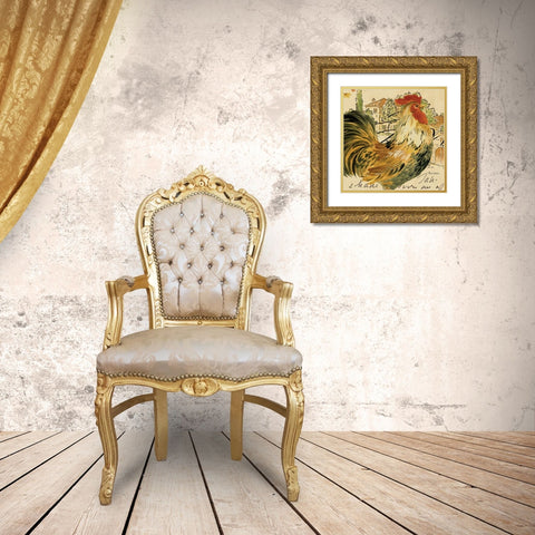 Viva Speck Gold Ornate Wood Framed Art Print with Double Matting by Gladding, Pamela