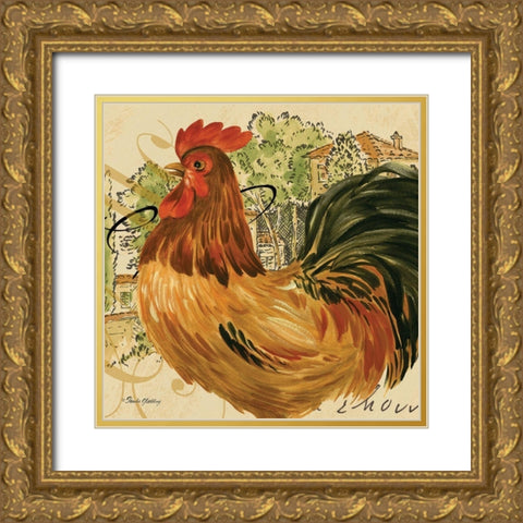Viva Rust Gold Ornate Wood Framed Art Print with Double Matting by Gladding, Pamela