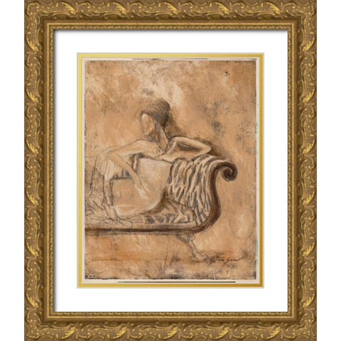 Courtesan II Gold Ornate Wood Framed Art Print with Double Matting by Gamel, Tara