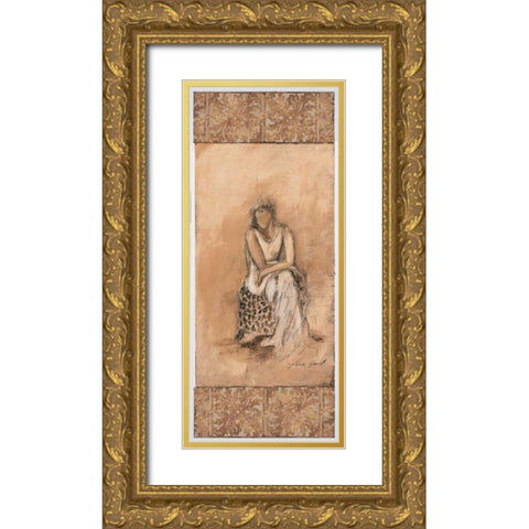 Demure II Gold Ornate Wood Framed Art Print with Double Matting by Gamel, Tara