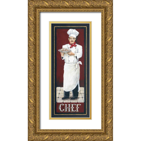 Chef Gold Ornate Wood Framed Art Print with Double Matting by Gorham, Gregory