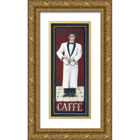 Caffe Gold Ornate Wood Framed Art Print with Double Matting by Gorham, Gregory