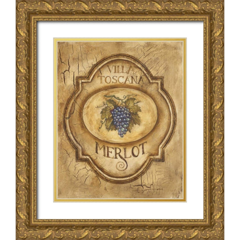 Merlot Gold Ornate Wood Framed Art Print with Double Matting by Gorham, Gregory