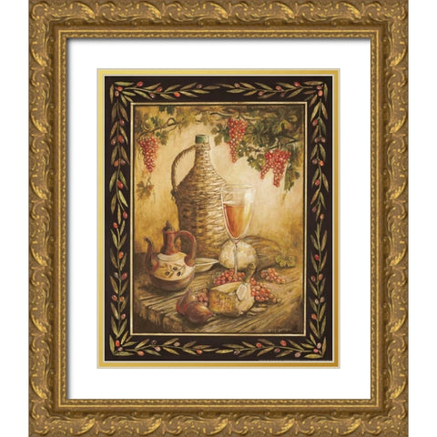 Tuscan Table - Orvieto Gold Ornate Wood Framed Art Print with Double Matting by Gorham, Gregory