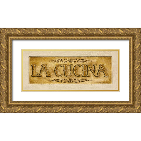 Cucina Gold Ornate Wood Framed Art Print with Double Matting by Gorham, Gregory
