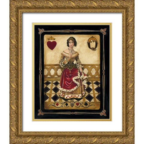 Harlequin Queen Gold Ornate Wood Framed Art Print with Double Matting by Gorham, Gregory