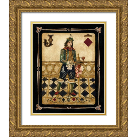 Harlequin Jack Gold Ornate Wood Framed Art Print with Double Matting by Gorham, Gregory