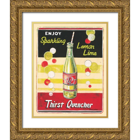 Lemon Lime Gold Ornate Wood Framed Art Print with Double Matting by Gorham, Gregory