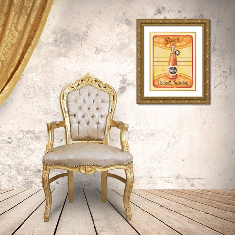 Orange Gold Ornate Wood Framed Art Print with Double Matting by Gorham, Gregory