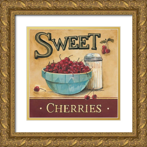 Sweet Cherries Gold Ornate Wood Framed Art Print with Double Matting by Gorham, Gregory
