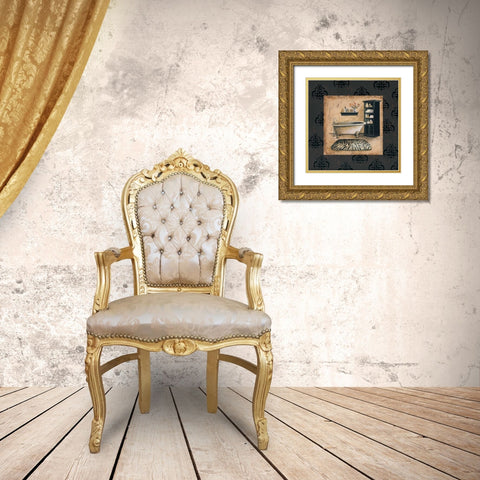 Bath Time II Gold Ornate Wood Framed Art Print with Double Matting by Gorham, Gregory