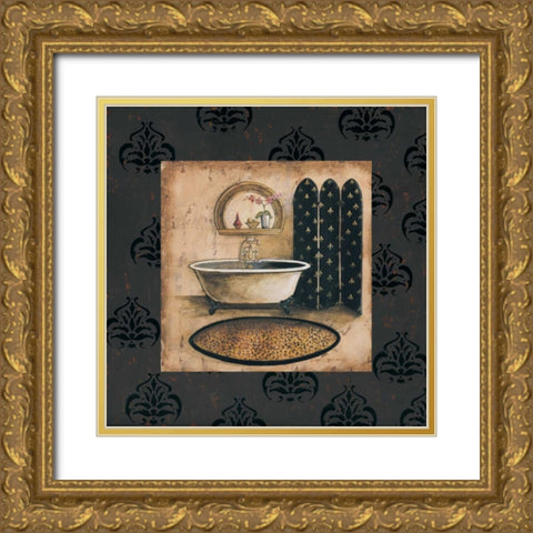 Bath Time IV Gold Ornate Wood Framed Art Print with Double Matting by Gorham, Gregory