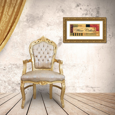 Wine Cellar Gold Ornate Wood Framed Art Print with Double Matting by Gorham, Gregory