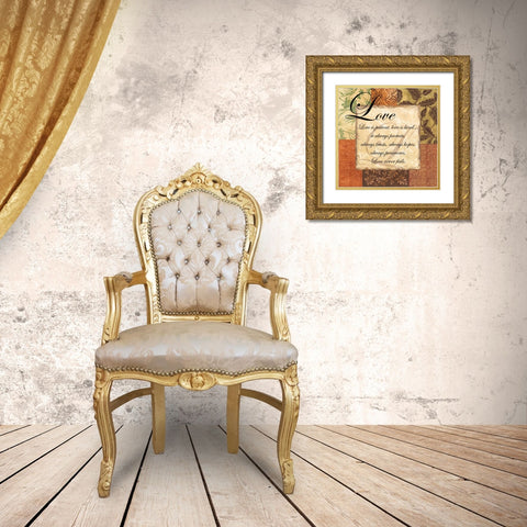 Love - special Gold Ornate Wood Framed Art Print with Double Matting by Gorham, Gregory