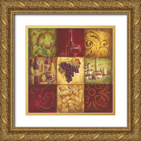 Tuscan Wine II Gold Ornate Wood Framed Art Print with Double Matting by Gorham, Gregory