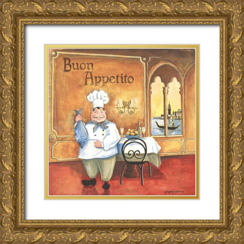 Chef II Gold Ornate Wood Framed Art Print with Double Matting by Gorham, Gregory