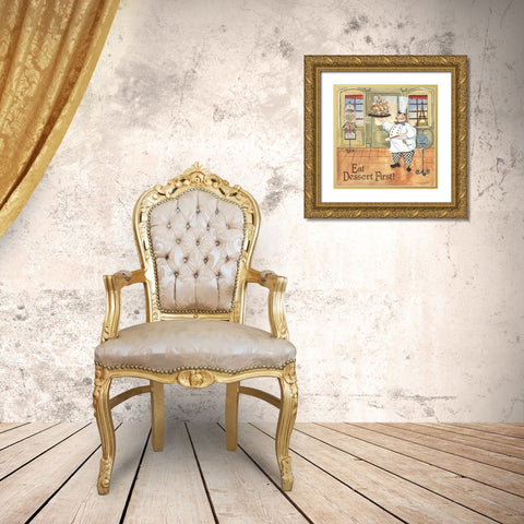 Chef III Gold Ornate Wood Framed Art Print with Double Matting by Gorham, Gregory