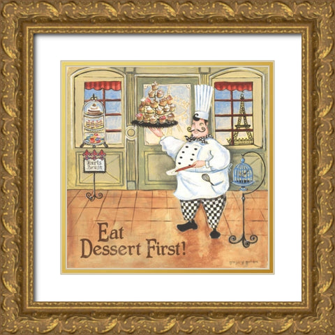 Chef III Gold Ornate Wood Framed Art Print with Double Matting by Gorham, Gregory