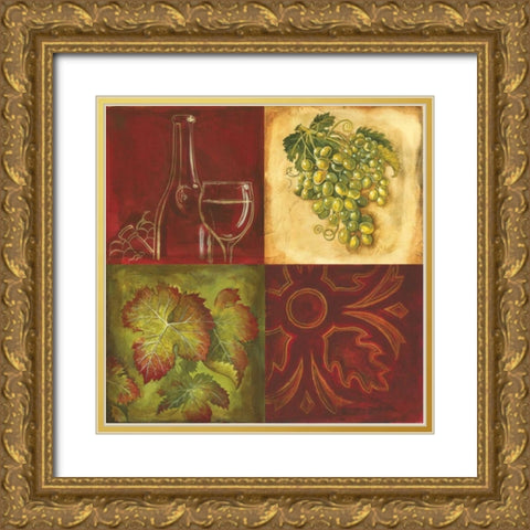 Wine Collage I Gold Ornate Wood Framed Art Print with Double Matting by Gorham, Gregory