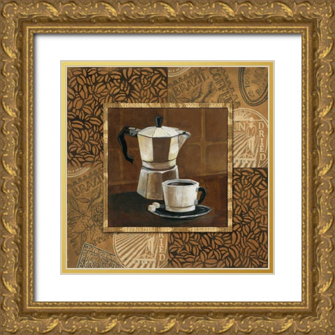 Coffee IV Gold Ornate Wood Framed Art Print with Double Matting by Gorham, Gregory