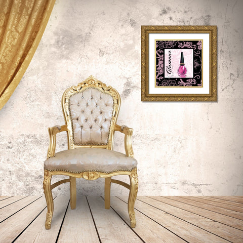 Fashion Pink Glamour Gold Ornate Wood Framed Art Print with Double Matting by Gorham, Gregory