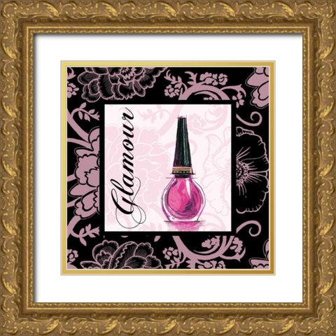 Fashion Pink Glamour Gold Ornate Wood Framed Art Print with Double Matting by Gorham, Gregory