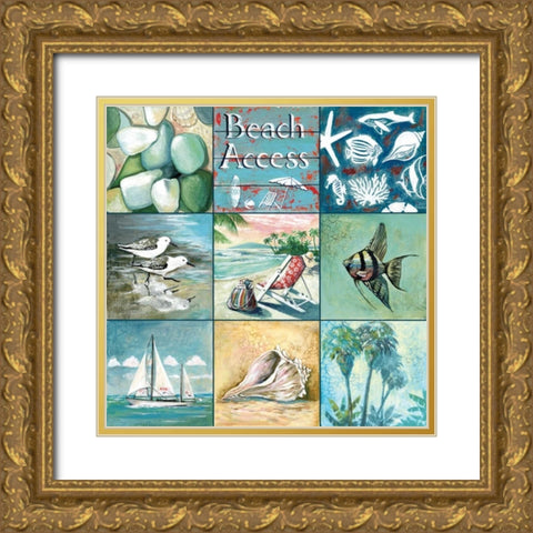 Beach Access Gold Ornate Wood Framed Art Print with Double Matting by Gorham, Gregory