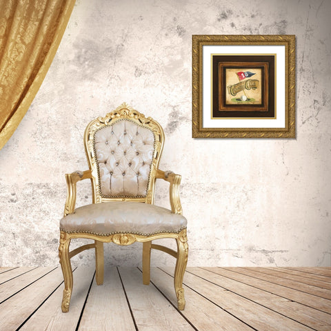 Golf Country Club Gold Ornate Wood Framed Art Print with Double Matting by Gorham, Gregory