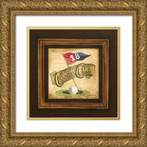 Golf Country Club Gold Ornate Wood Framed Art Print with Double Matting by Gorham, Gregory