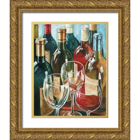 Wine Reflections I Gold Ornate Wood Framed Art Print with Double Matting by Gorham, Gregory