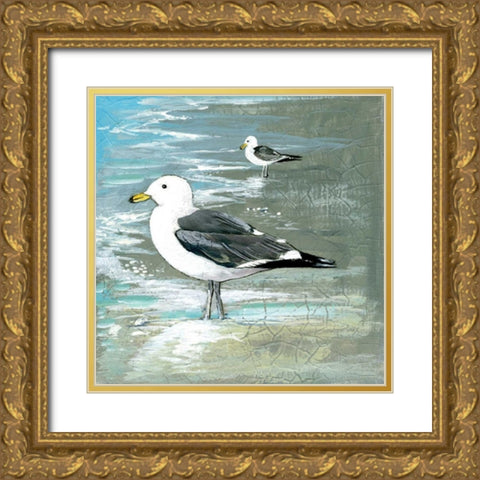 Sea Birds I Gold Ornate Wood Framed Art Print with Double Matting by Gorham, Gregory