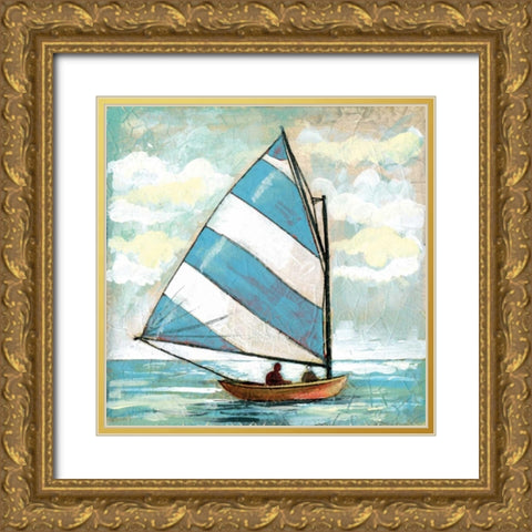 Sailboats I Gold Ornate Wood Framed Art Print with Double Matting by Gorham, Gregory