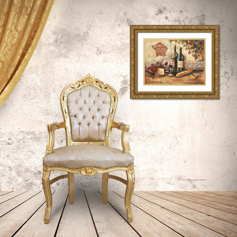 Bountiful Wine II Gold Ornate Wood Framed Art Print with Double Matting by Gorham, Gregory
