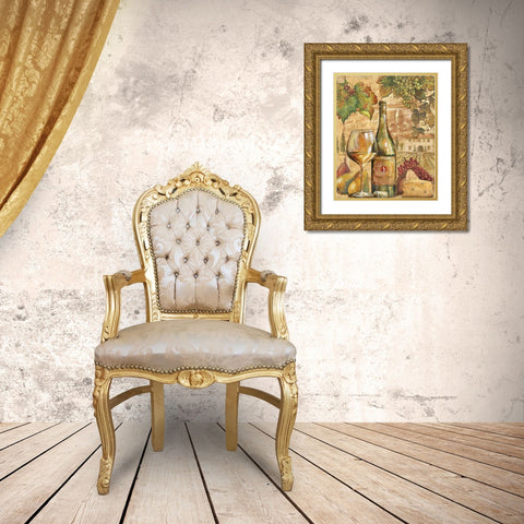 Wine Collage II Gold Ornate Wood Framed Art Print with Double Matting by Gorham, Gregory