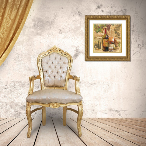Tuscan Harvest Gold Ornate Wood Framed Art Print with Double Matting by Gorham, Gregory