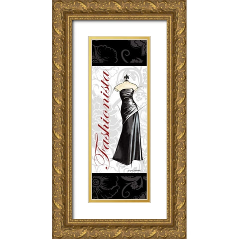 Fashionista Gold Ornate Wood Framed Art Print with Double Matting by Gorham, Gregory