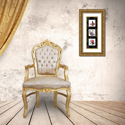 Fashion Trio I Gold Ornate Wood Framed Art Print with Double Matting by Gorham, Gregory