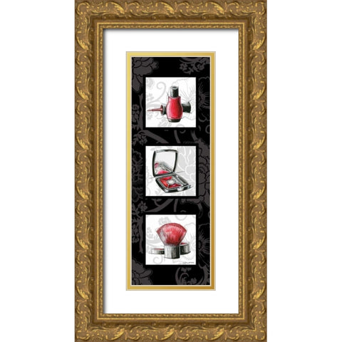 Fashion Trio I Gold Ornate Wood Framed Art Print with Double Matting by Gorham, Gregory