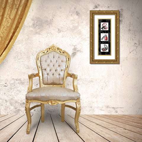 Fashion Trio II Gold Ornate Wood Framed Art Print with Double Matting by Gorham, Gregory