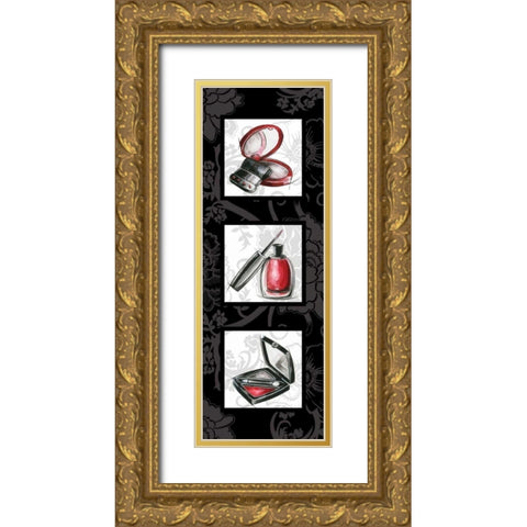 Fashion Trio II Gold Ornate Wood Framed Art Print with Double Matting by Gorham, Gregory