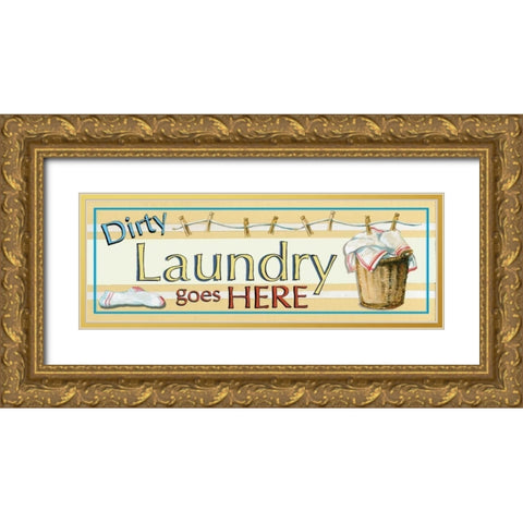 Dirty Laundry Gold Ornate Wood Framed Art Print with Double Matting by Gorham, Gregory