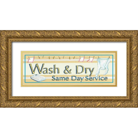 Wash and Dry Gold Ornate Wood Framed Art Print with Double Matting by Gorham, Gregory