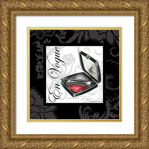 Makeup Bag III Gold Ornate Wood Framed Art Print with Double Matting by Gorham, Gregory