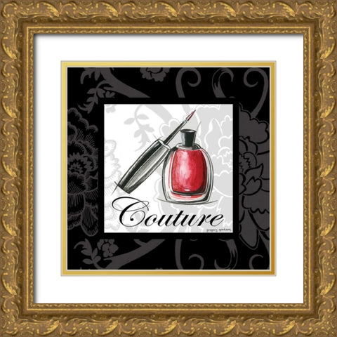 Makeup Bag IV Gold Ornate Wood Framed Art Print with Double Matting by Gorham, Gregory