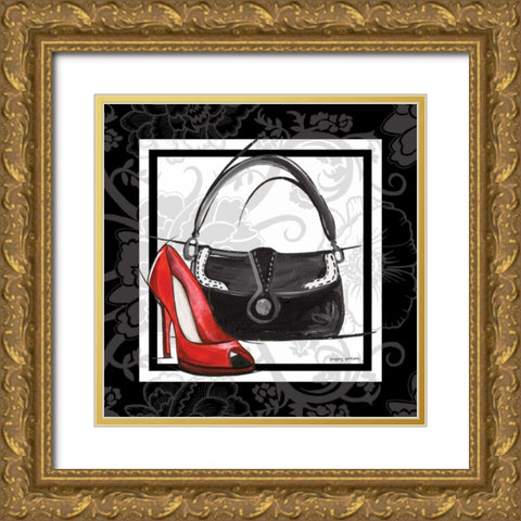Purse and Shoe II Gold Ornate Wood Framed Art Print with Double Matting by Gorham, Gregory