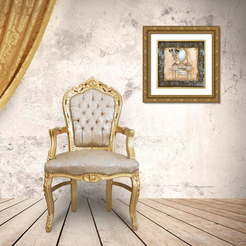Elegant Vanity III Gold Ornate Wood Framed Art Print with Double Matting by Gorham, Gregory