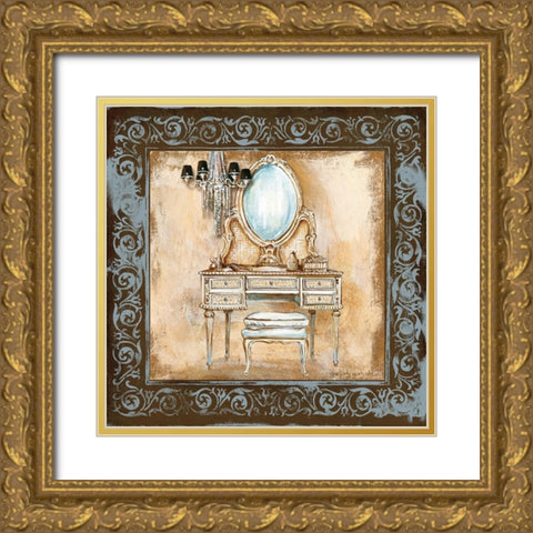 Elegant Vanity III Gold Ornate Wood Framed Art Print with Double Matting by Gorham, Gregory